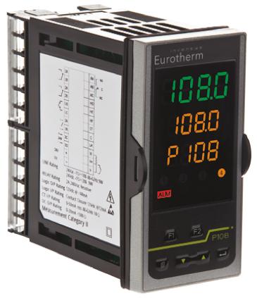 P108/CC/VL/LRR Eurotherm Piccolo P108 PID Temperature Controller, 48 x 96mm, 3 Output Logic, Relay, 24 V ac/dc Supply Voltage