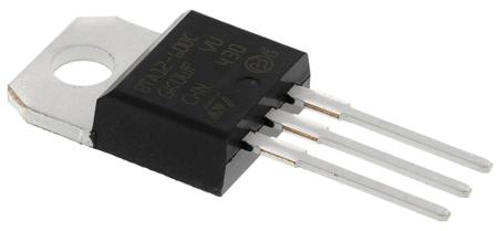 BTA12-600CRG STMicroelectronics Through Hole, 3-pin, TRIAC, 600V, Gate Trigger 1.3V 600V