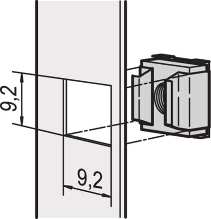 21100001 nVent SCHROFF 21100 Series Nut for Use with Front Panels, M4 Thread, 50 Piece(s)