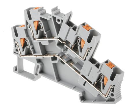 3209604 Phoenix Contact  PTTBS 2.5 Series Grey, 0.14 → 4mm², Double-Level, Push In Termination, ATEX