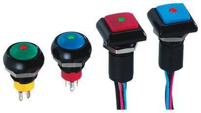 IPR3FAD2LOS NO Momentary Push Button Switch, IP67, Panel Mount Red LED