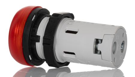 LPMLB4 Lovato, LPML, Panel Mount Red LED Pilot Light, 22mm Cutout, IP66, IP67, IP69K, Round, 24V