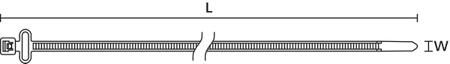 111-01676-MCTRFIDCHA-PA66MP-BU HellermannTyton Blue Cable Tie Nylon, 200mm x 4.6 mm