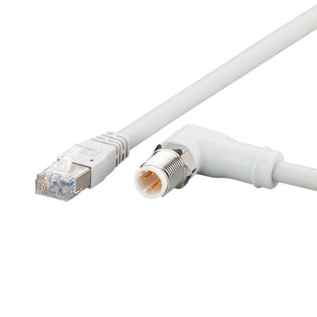 EVF555 ifm electronicEVF, 500mm Cat5e, Grey M12 to Male RJ45 Male, Shielded, Terminated MPPE Sheath