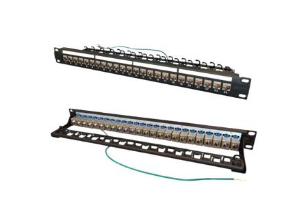 SEF24mc TUK Limited SEF Series Cat8 24 Port RJ45 Patch Panel Shielded 1 U Black