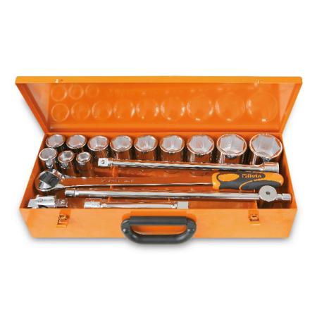 928A/C12 BETA 17-Piece Imperial 3/4 in Standard Socket Set with Ratchet, 6 point