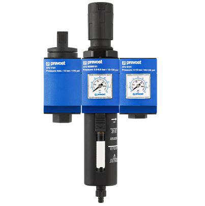 ATU-VMS2585101 PREVOST ATU Filter Regulator, 25μm, G 1/4 Female, Manual, 10 bar, ATU VMS2585101
