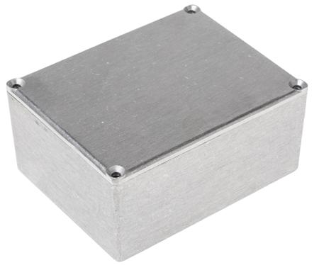 146-5295 RS PRO Silver Die Cast Aluminium Enclosure, Silver Lid, 110 x 82.5 x 44.5mm