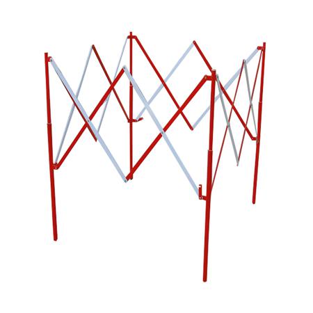 625-0958 RS Pro Red & White Extendable Barrier, Barriers & Stanchion 1.3m x 1.3m.