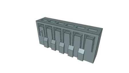 510350600 Molex, 51035 Female Connector Housing,  2.5 mm Pitch,  6 Way,  1 Row Straight