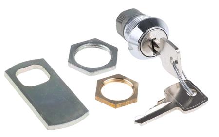 F5E-03-2--1242E- Euro-Locks a Lowe & Fletcher group Company - F5E-03-2 (1242E) - Chrome Plated Camlock - 20.1 x 17.6mm - Key to unlock