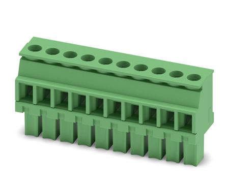 1827059 Phoenix Contact, 3.81mm Pitch, MCVW 1.5/10-ST-3.81, 10 Way, , Pluggable Terminal Block, Plug, Cable Mount, Screw