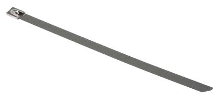 159-5313 RS PRO Cable Tie, Roller Ball, 200mm x 7.9 mm, Metallic 316 Stainless Steel, Pk-100