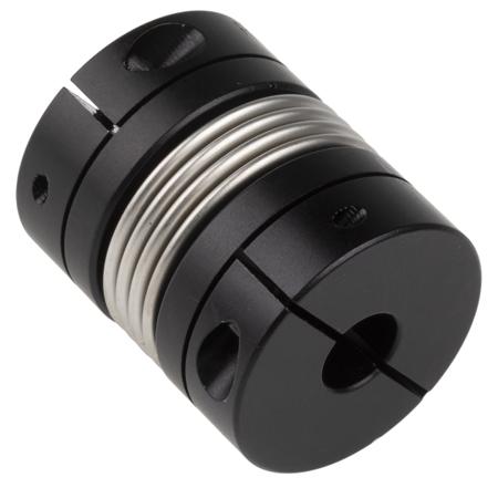 MBC33-12-10-A Ruland Stainless Steel 33.3mm OD Bellows Coupling with Clamping Fastening