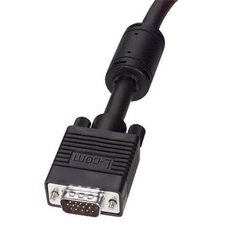 CTLF3VGAMM-5 L-Com Male 15 Pin D-sub to Male 15 Pin D-sub SVGA Cable, 5ft Black