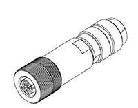 5-2271117-2 TE Connectivity, 8 Pole Cable Mount Connector Plug, IP67, Female Contacts, Quick Connect Mating