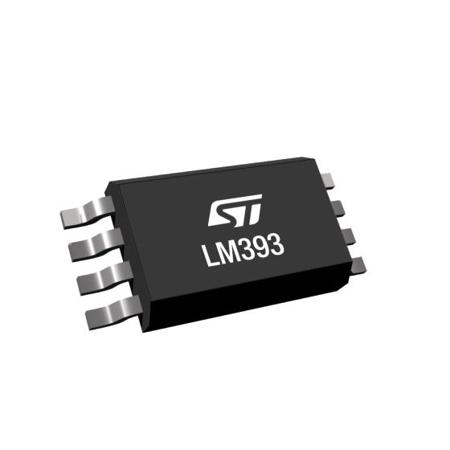 LM393PT  STMicroelectronics, Dual Comparator, CMOS/TTL O/P, O/P, 1.3μs 2 → 36 V 8-Pin TSSOP8