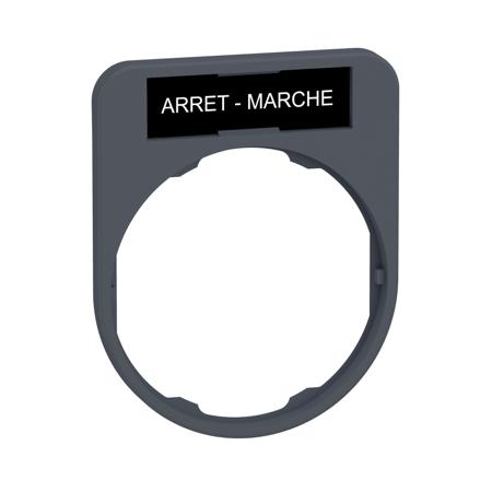 ZBYF2166C0 Schneider Electric Legend Holder for Use with Push Button, ARRET-MARCHE
