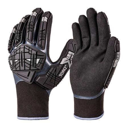 SKG00008BL Skytec Torq Cyclone Black, Grey Nylon Impact Protection Work Gloves, Size XXL, Nitrile Coating