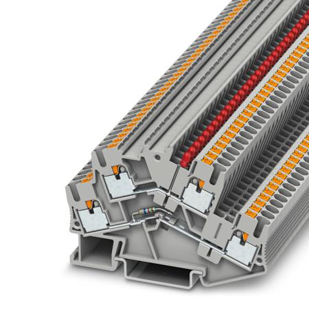 3245969 Phoenix Contact Grey PTTBS 2.5-LA 24 RD Component Terminal Block, 12 → 26 AWG, 0.14 - 4mm², 24 V
