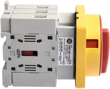 194E-E63-1753-6N Allen Bradley , 3 Pole Panel Mount Non Fused Isolator Switch, 63 A, 22 kW, IP66