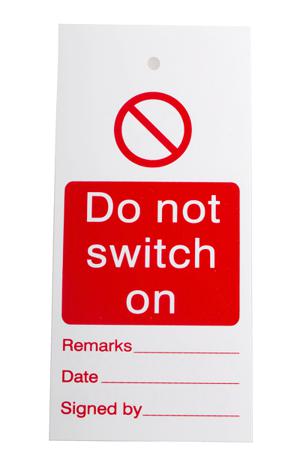 792-4506 1 x 'Do Not Switch On' Lockout Tag