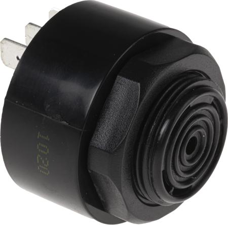 535-8382 RS PRO 88dB Panel Mount Continuous, Fast Pulse Internal Piezo Buzzer, 42.5 x 33mm, 6V dc Min, 28V dc Max