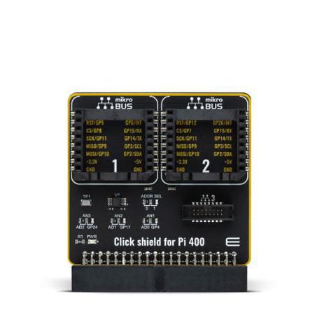 MIKROE-4970 MikroElektronika Click shield for Pi 400 Shield Shield