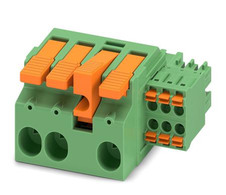 1716971 Phoenix Contact, 7.62mm Pitch, LPCH 6, 9 Way, , Pluggable Terminal Block, Hybrid Plug, Cable Mount, Push-In