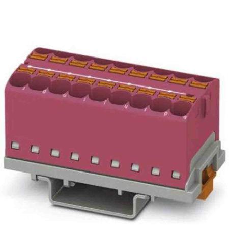 3273587 Phoenix Contact Distribution Block, 18 Way, 0.2 → 6mm², 32A, 800 V, Pink