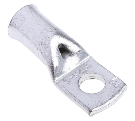 531-065 RS Pro CT Series Uninsulated Tin Plated Tubular Ring Terminal, M6 Stud Size, 25mm² to 25mm²