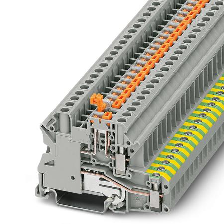 3070011 Phoenix Contact  UT 4-PE/MT Series Grey, Single-Level, Screw Termination