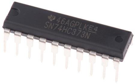 SN74HC373N Texas Instruments  8bit-Bit Latch, Transparent D Type, 3 State, 20-Pin PDIP