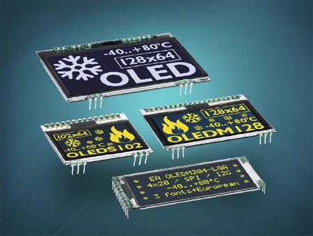 EA OLEDL128-6LGA Display Visions 2.9in Yellow OLED Display 128 x 64pixels Graphics I2C, SPI Interface