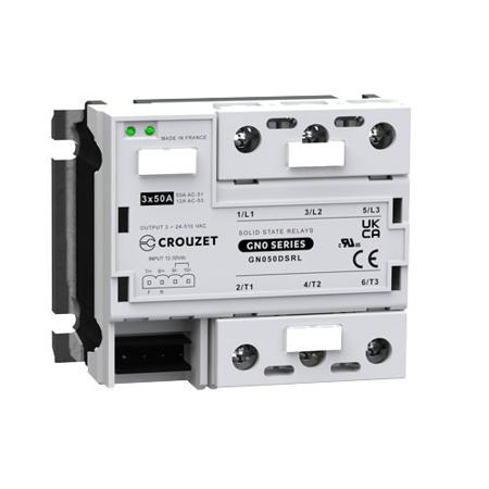 GN050DSRL Crouzet GN0 Series Solid State Relay, 50 A Load, Panel Mount, 510 V rms Load