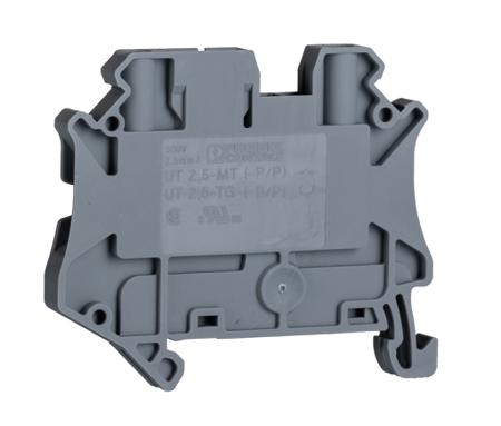 3046388 Phoenix Contact  UT 2.5-TG Series Grey, 2.5mm², Single-Level, Screw Termination