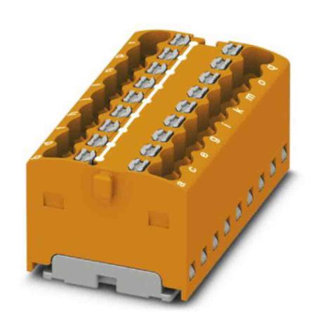 3002794 Phoenix Contact Distribution Block, 18 Way, 2.5mm², 17.5A, 450 V, Orange