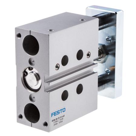 DFM-20-25-P-A-GF Festo Pneumatic Guided Cylinder - 170841, 20mm Bore, 25mm Stroke, DFM Series, Double Acting