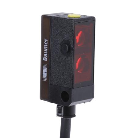 FHDK-10N5101 Baumer Diffuse Photoelectric Sensor 20 → 120 mm Detection Range NPN Block Style IP65 FHDK 10N5101