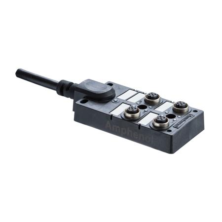 DB12-5A4CAB-DPS7B03 M Series M12 Distribution Box 4 Ports 4A