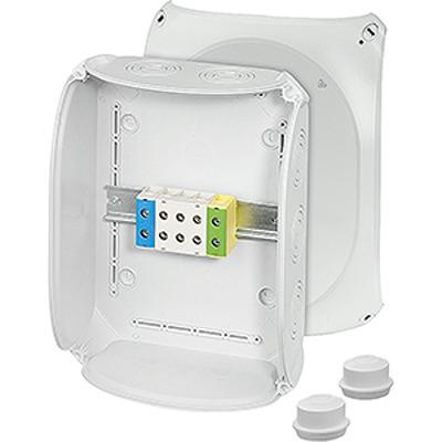 KF 3550 A HENSEL KF Series Grey Polycarbonate Junction Box, IP66, IP67, IP69, 5 Terminals, 122 x 295 x 225mm