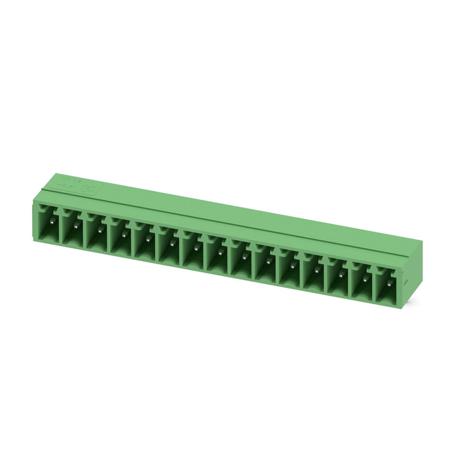1803400 Phoenix Contact MC Series Straight Wave Soldering Mount PCB Header, 15 Contact(s), 3.81 mm Pitch, 1 Row