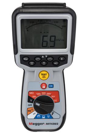1004-740 Megger MIT430 2 Insulation Tester, 10V Min, 1000V Max, 200GΩ Max, CAT IV - RS Calibration