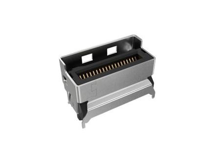 G97V24312HR Amphenol Communications Solutions Vertical Edge Connector, 74-Contacts, 0.6mm Pitch