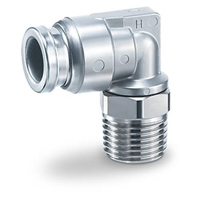 KQB2L16-G04-F SMC KQB2 Series Elbow Fitting, 16 mm to G 1/2, Threaded-to-Tube Connection Style,