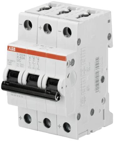 2CDS273061R0558 ABB System Pro M Compact S200 M UC MCB, 3P, 40A, Type Z, 400V AC, 440V DC, 10 kA Breaking Capacity