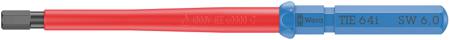 05006522001 Wera Hex Insulated Screwdriver, 6 mm Tip, VDE/1000V, 157 mm Overall