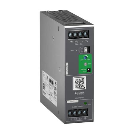 ABLU3A24050 Schneider Electric Modicon Power Supply Switched Mode Power Supply, 500V ac ac Input, 24V dc dc Output, 5A Output, 120W