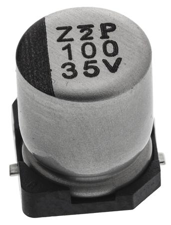UWT1V101MCL1GS Nichicon 100μF Aluminium Electrolytic Capacitor 35V dc, Surface Mount -