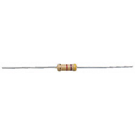 CFR100J15R TE Connectivity CFR100 Series Axial Carbon Film Fixed Resistor 15Ω ±5% 1W -500 → -100ppm/°C